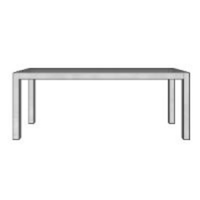 ../frankl24shop/Alu-Tisch 2,40x0,80x1,10 m, weiße Holzplatte